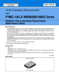 Datasheet MB90591PF manufacturer Fujitsu